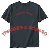 T-SHIRT BLACK  WORD TRINIDAD & TOBAGO RETRO 