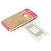 OneCase Heavy Duty Dual Layer Hard PC Outer Shell with Soft Rubber Inner Armor Defender Case for iPhone 6 Plus with Screen Protector & Stylus -  Champagne Gold/Rose Red