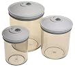 FoodSaver T02-0052-01 3/4-Quart, 1-1/2-Quart and 2-1/2-Quart Round Canister Set, 3-Pack