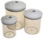 FoodSaver T02-0052-01 3/4-Quart, 1-1/2-Quart and 2-1/2-Quart Round Canister Set, 3-Pack