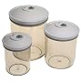 FoodSaver T02-0052-01 3/4-Quart, 1-1/2-Quart and 2-1/2-Quart Round Canister Set, 3-Pack