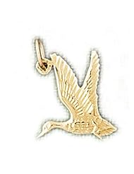 Dazzlers Solid 14k Gold Duck Charm Pendant Available in three colors from jewelsberry (weights: 1.6 grams only)