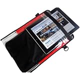 Aqua Quest Multipurpose Waterproof Case - iPad / Tablet / iPhone / Camera - Shower / Bathroom / First Aid / Travel Kit Bag - Includes Padded Removable Insert - Red Color