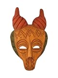 Handmade 'Antelope Blessing' Tribal Mask Wall Hanging (Thailand)