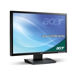 Acer V223WA 55,9 cm (22 Zoll) Wide TFT Monitor analog (Kontrast dyn. 10.000:1, 5ms Reaktionszeit) schwarz