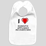 I Love Domestic Appliance Mechanicians Baby Bib