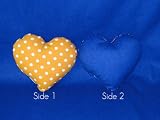 NuAngel Decorative Heart Throw Pillow - Orange Dot & Blue