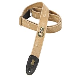 Levy's Leathers 2 Heavy Cotton Strap, Worn-torn Treated & Chevron,Tan