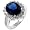 Deep Blue Sapphire CZ Ring, 5