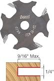 Freud 58-112 1/4-Inch 4-Wing Slot Cutter for 5/16 Router Arbor