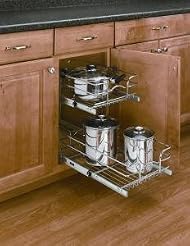 Buy 15 inch Double Pull-Out Chrome Wire Baskets