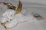 Ganz Christmas Plush Winter Ornament Flying Angel Bears - Gold Lame Wings