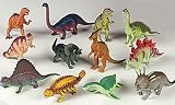 12 piece Large Assorted Dinosaurs - Toys 5-7" Larger Size Dinosaur Figures - each is individually sealed!