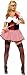 Sexy Pirate Wench Lady Black Red White Mini Halter Dress