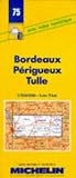 Michelin Bordeaux/Perigueux/Tulle, France Map No. 75 (Michelin Maps & Atlases)