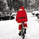 WaterAid Humorous Charity Christmas Cards - Santa on Bike (Pack of 8)