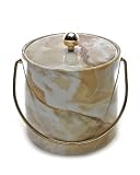 Mr. Ice Bucket 610-1 Gold Marble Ice Bucket, 3-Quart