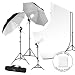 420W Photography Studio 3 Umbrella Lighting Light Kit with Double White Muslin Kit, LimoStudio