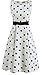 PinkPatty Women's Casual Elegant Polka Dots Sleeveless Chiffon Dress