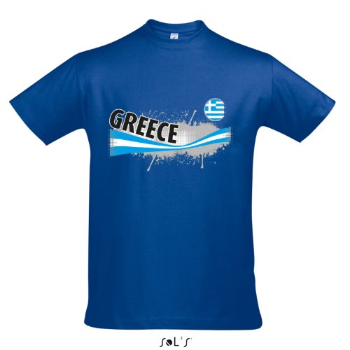 Fanshirt Herren GREECE, Griechenland Ländershirt EM / WM Trikot S-XXL , Royal blue , XL
