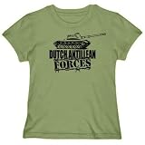 T-Shirt Woman Olive Green  Dutch Antillean Force / Tank  Netherlands Antilles Country
