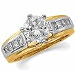 Two Tone Show Stopping Diamond Ring Guard Enhancer (Center ring is not included)