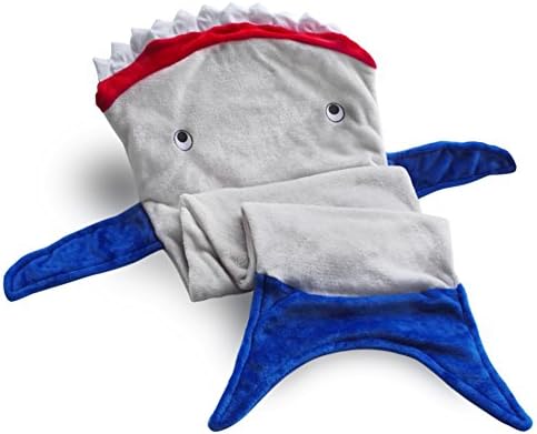 TySony Mermaid Tail Shark Blanket-Super Soft Sleeping Bag-Children Quilt for Boys Girls-minky fabric Anti Tipi Blanket, Ashen