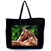Chestnut Horse art print 20 inch Zippered cotton canvas Tote Bag
