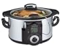 Crock-Pot SCVC600-SS 6-Quart Smart-Set Premium Slow Cooker, Chrome