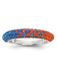 Sterling Silver Swarovski Elements Gainesville Spirit Domed Ring