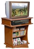 Spartak 2480 Revolving TV Stand with media storage for up to a 27 TV - Black