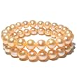 HinsonGayle Pink Double Strand 8-9mm Baroque Pearl Bracelet