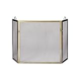 Outdoor Living : UniFlame 3 Panel Polished Iron Finish Screen W/ Handles