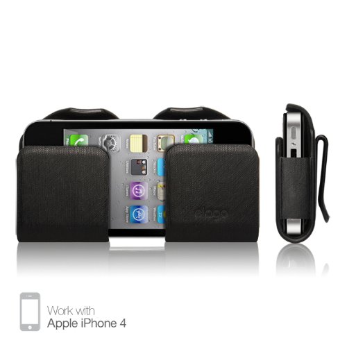elago Slim Glide Genuine Leather Case III for Apple iPhone 4 with Clip