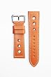 Tan Pilot Panerai Racing Style Heavy Leather with S/S Buckle 24mm by Toscana