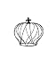 Weddingstar Generous Wire Crown Embellishment for Cakes, Matte Black