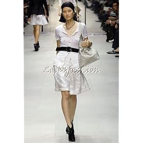 $945 New BURBERRY LONDON Sheer White Flower Skirt 44 10