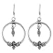 Sterling Silver Circle Double Dangle Earrings