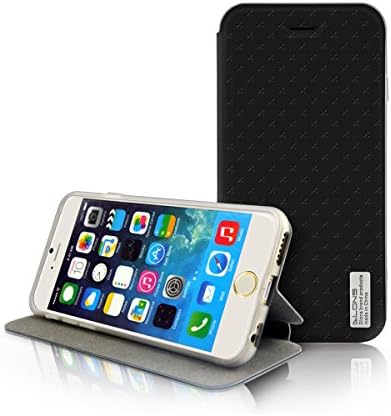DLONS® iPhone 6 Case,Ultra Slim Thin Flip PU Leather Case Cover for Apple iPhone 6 - Black 4.7 inch