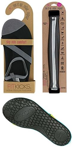 Shoes with Free FitZip Waist Pack, Choose Color and Size (Medium, Black / Grey)