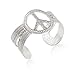 Silver Peace Symbol Cuff Bracelet Fashion Jewelry