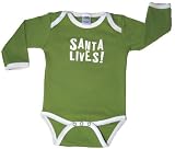 Urban Smalls Santa Lives Long Sleeve Bootysuit