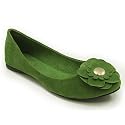 TRACTOR Soda Women Micro Suede Flats Green