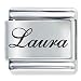 Name Laura Italian Charms Bracelet Link