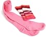 Country Kids Girls  2 Pack Striped Legwarmer/Organic Cotton Tight, Tomato,Bubblegum, 3-5