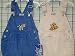 Toddler Girls Cotton Corduroy Embroidery Bib Pocket Overall