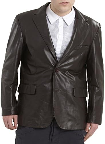 LondonCraze Men's Leather Blazer 09 XXXL Dark Brown