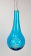 Dew Drop Hanging Glass Lantern - Turquoise