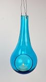 Dew Drop Hanging Glass Lantern - Turquoise