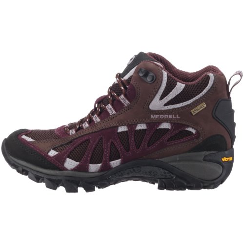 Merrell Siren Vent Mid Gtx, Chaussures montantes femme - Violet (Coffee Bean/Huckleber), 36 EU